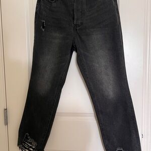 Men's Black Distressed Jeans